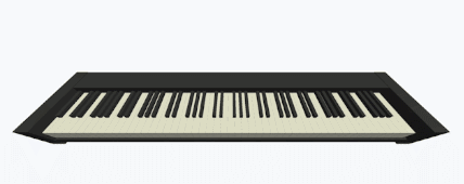 An animated picture demonstration of the Chords project where the user presses down keys and the corresponding chord gets detected.
